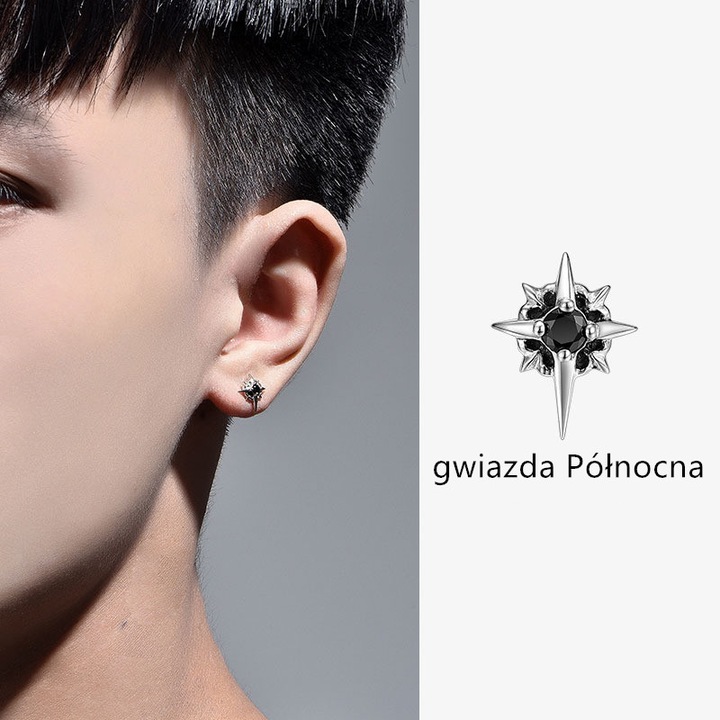 Męskie kolczyki Polaris Combination S925