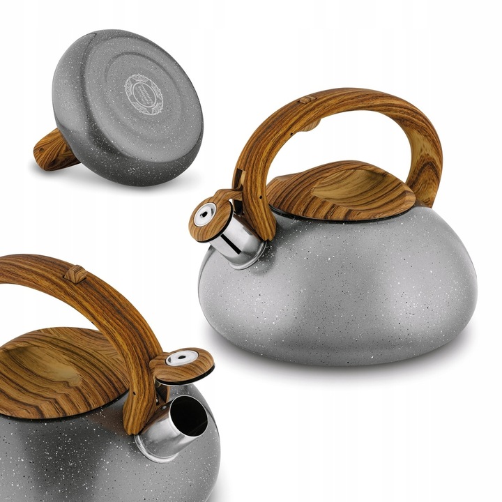 CZAJNIK z Gwizdkiem na GAZ Indukcja STALOWY DUŻY KonigHOFFER Otis 3L