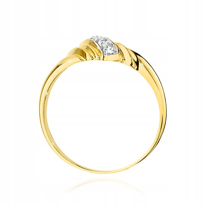 ZŁOTY PIERŚCIONEK 333 ZDOBIONY z Cyrkoniami r. 22