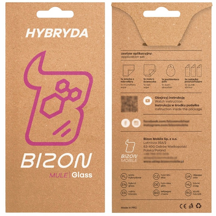 Szkło hybrydowe Bizon do Realme 14 Pro+ 5G, szkiełko na ekran, szybka, 9H