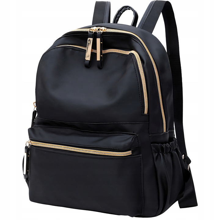 PLECAK DAMSKI MIEJSKI CZARNY POJEMNY DAMSKA TORBA NA RAMIĘ DO PRACY SZKOŁY