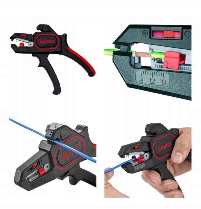 Automatyczne szczypce do ściągania izolacji Ściągacz KNIPEX 12 62 180