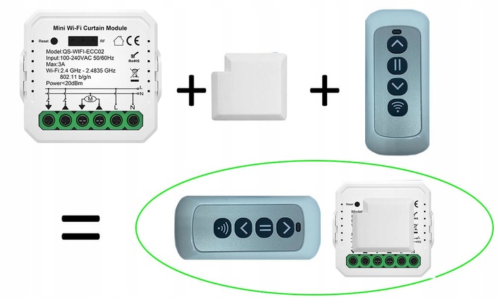 Sterownik rolet TUYA WIFI dopuszkowy procentowy V3