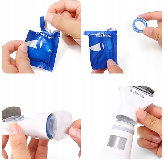 BEZPRZEWODOWY GRZEBIEŃ NA WSZY GNIDY USUWA PCHŁY FILTR ODKURZACZ TERMINATOR