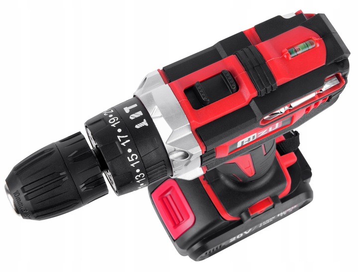 WIERTARKO WKRĘTARKA UDAROWA Z UDAREM ZESTAW NARZĘDZI +2xAKU +BITY