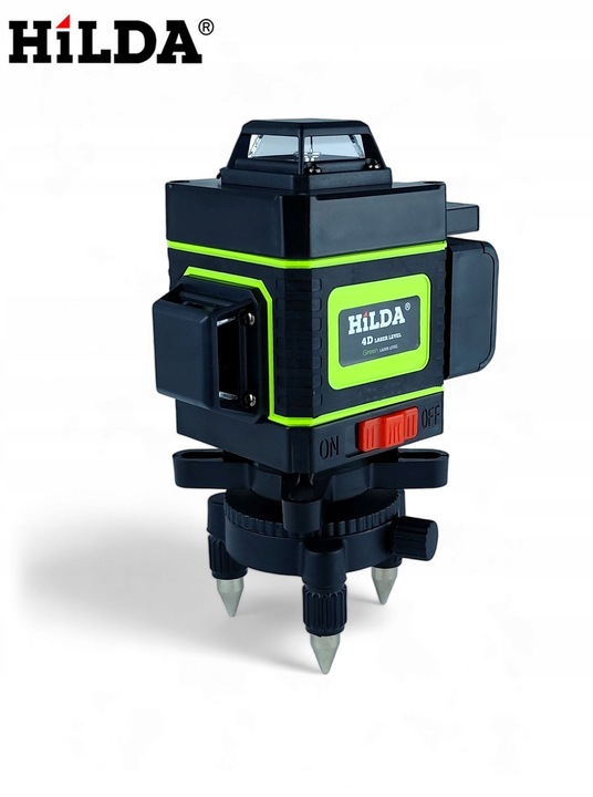 HILDA POZIOMICA 4D BLOKADA WAHADŁA LASER KRZYŻOWY STATYW 1,5 M 2 AKU