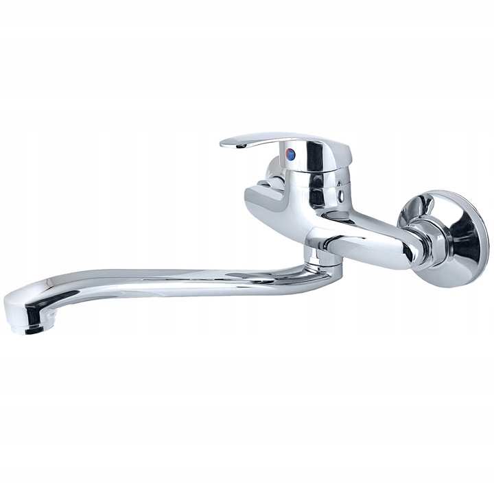 BATERIA ŁAZIENKOWA UMYWALKOWA KUCHENNA KRAN CHROM DŁUGA RUCHOMA WYLEWKA