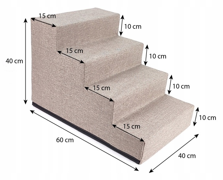 SCHODY SCHODKI DLA PSA 4 STOPNIE