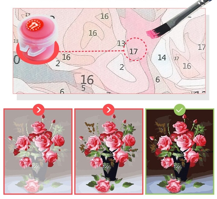 Malowanie Po Numerach Zestaw na Ramie Farby Akrylowe 40x50 cm