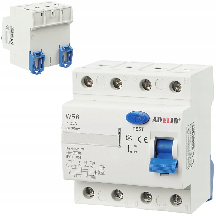 WYŁĄCZNIK RÓŻNICOWO-PRĄDOWY RÓŻNICÓWKA 25A 30mA 3F