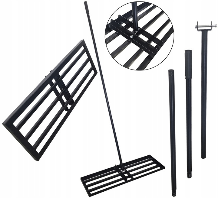 NIWELATOR TERENU RĘCZNY DO TRAWNIKA RÓWNIARKA ROZGARNIARKA 30x90cm