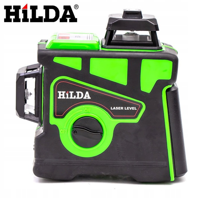 HILDA POZIOMICA 3D 12 LINII LASER KRZYŻOWY SAMOPOZIOMUJĄCY NIWELATOR 2 AKU
