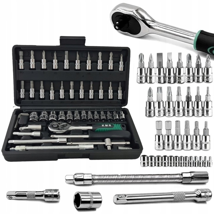 Zestaw klucze NASADKI 1/4 narzędzia klucze grzechotka TORX BITY INBUS