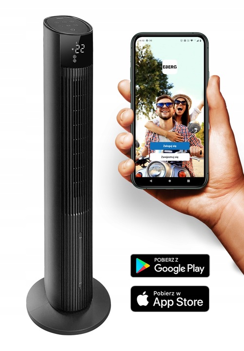 Klimator wodny klimatyzer 6w1 wentylator kolumnowy JONIZACJA WiFi + Aroma