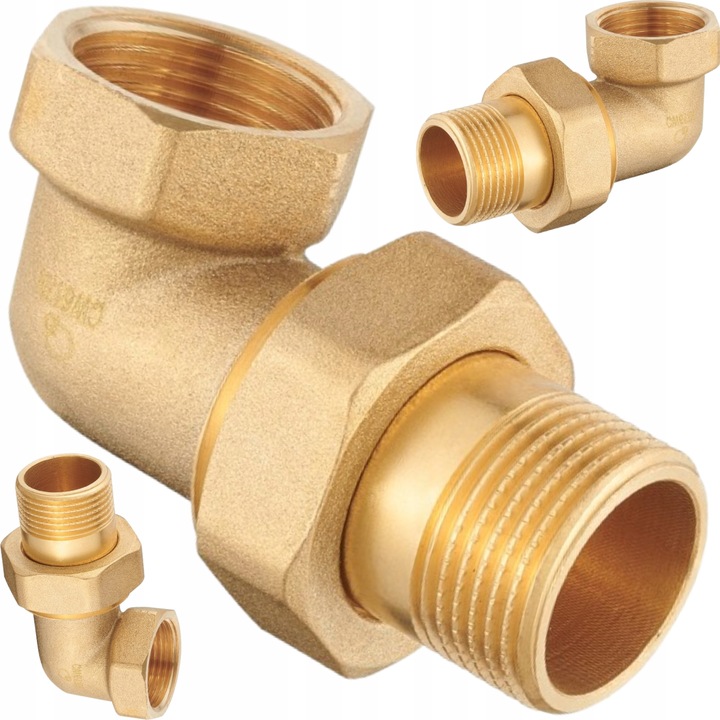 ŚRUBUNEK MOSIĘŻNY KĄTOWY 1" DN25 Z ORINGIEM USZCZELKĄ SOLIDNY WYSOKA JAKOŚĆ