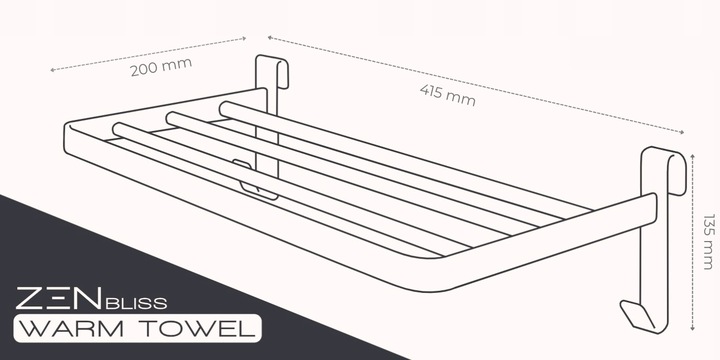 WIESZAK PÓŁKA SUSZARKA HACZYK NA RĘCZNIKI NA GRZEJNIK ŁAZIENKOWY DRABINKOWY