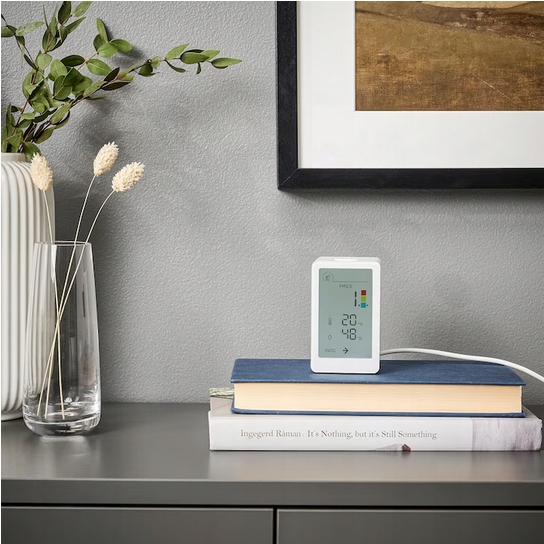Czujnik jakości powietrza wilgoci Termometr Higrometr SMART IKEA