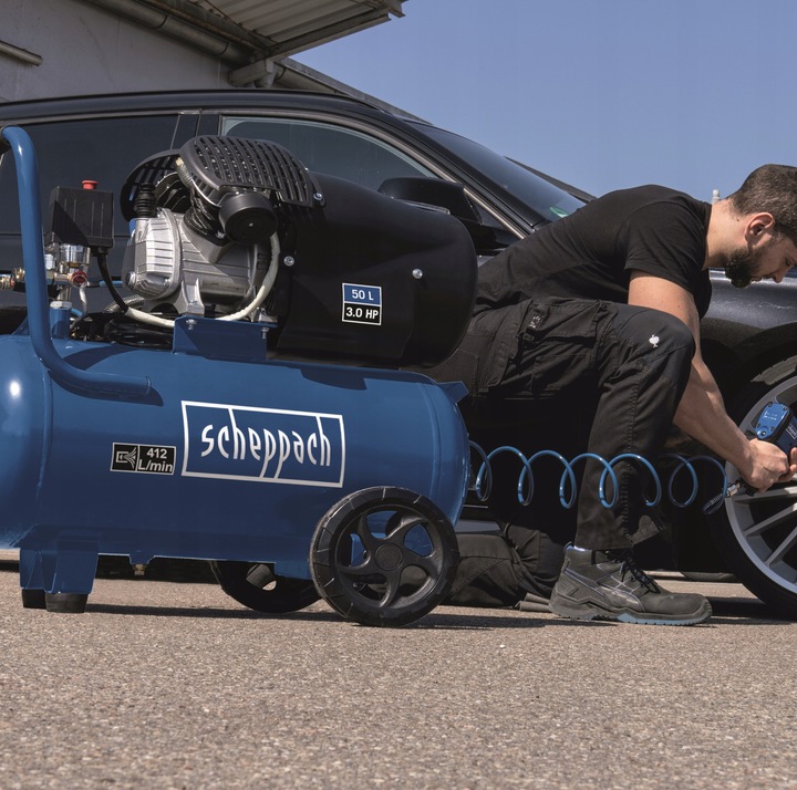 Wielofunkcyjny Kompresor Sprężarka Olejowy Dwutłokowy 52DC 50L 8B