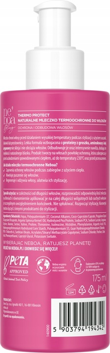NEBOA Mleczko naturalne termoochronne do włosów Thermo Protect 175ml