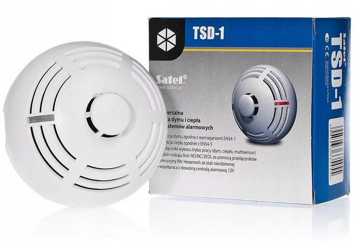 Czujnik dymu i ciepła Satel TSD-1 biała