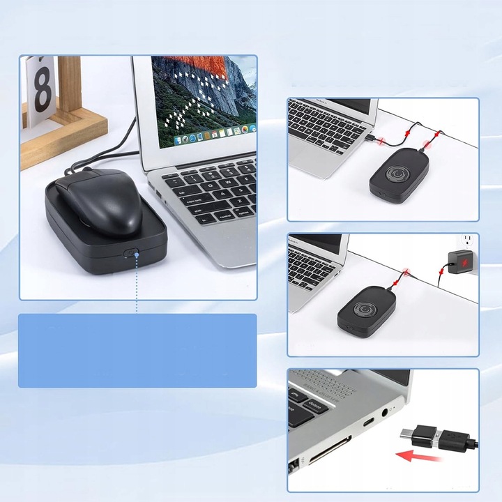 MOUSE JIGGLER MOVER AUTOMATYCZNY USB DLA ZACHOWAJ AKTYWNY EKRAN KOMPUTER