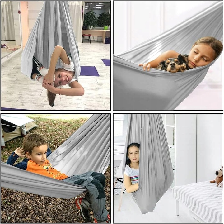 HAMAK - CHUSTA AKROBATYCZNA DLA DZIECI ,1.5*2.8M HUŚTAWKA SENSORYCZNA HAMAK