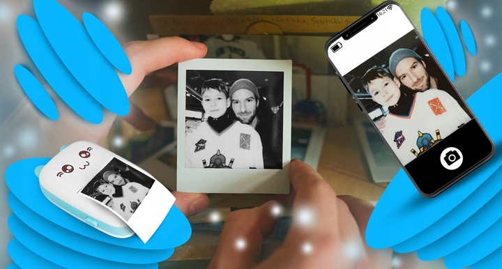 MINI DRUKARKA TERMICZNA DRUKUŚ ORYGINALNY DO ZDJĘĆ PRZENOŚNA KOTEK 11 ROLEK