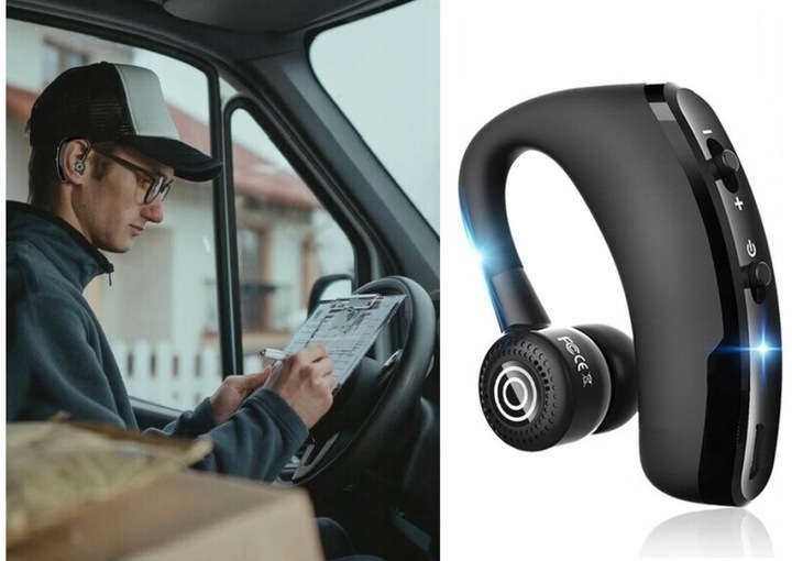 ZESTAW SŁUCHAWKOWY BLUETOOTH SŁUCHAWKA BEZPRZEWODOWA DO UCHA ŁADOWANIE USB