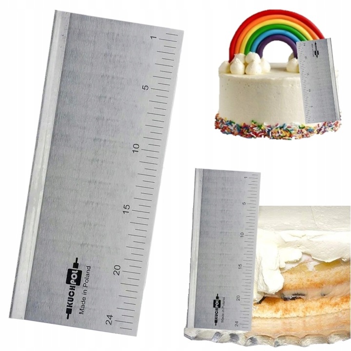 Skrobka Do Tortu Packa Do Wygładzania Tortu Szpatuła Profesjonalna 25 CM