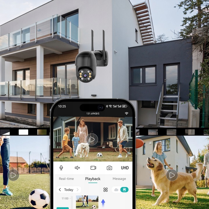 KAMERA WIFI IP SMART OBROTOWA 4MP QUAD HD MONITORING ZOOM 4X DETEKCJA ICSEE