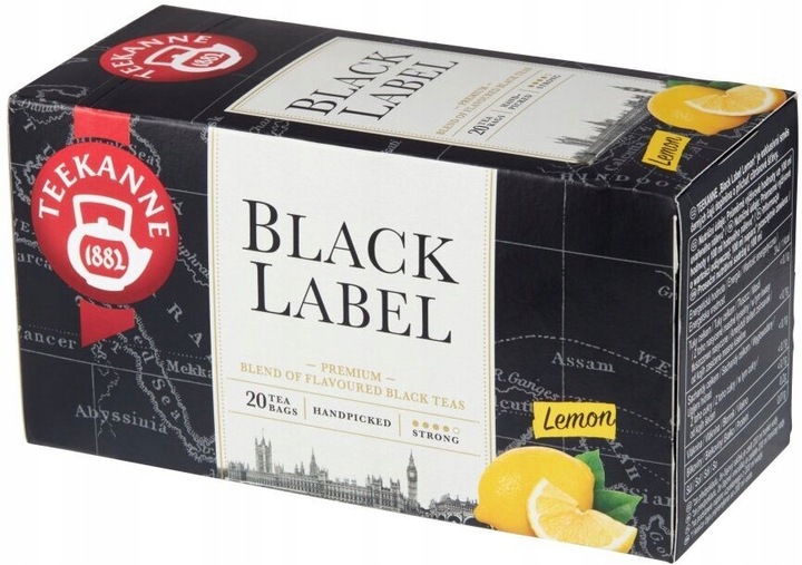 Teekanne herbata Black Label Lemon 20 kopert x12