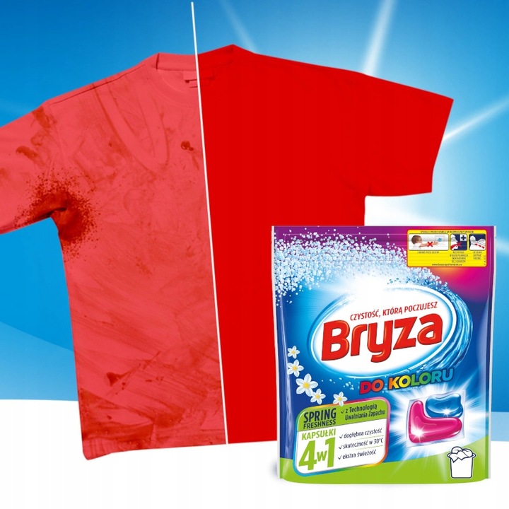 Bryza 4w1 Spring Freshness Kapsułki do prania koloru 60 sztuk