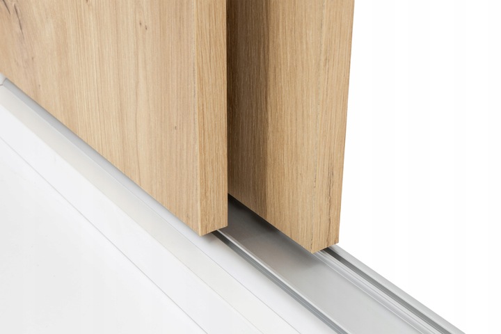 system szaf przesuwnych RAM V 120cm 2 drzwi SREBRNY kółka wózki