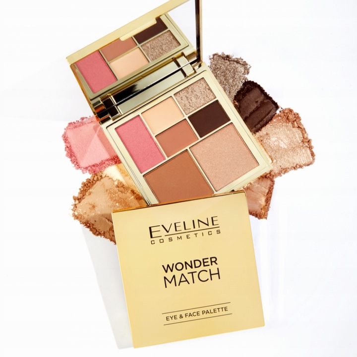 Eveline Cosmetics Wonder Match Paleta do makijażu oczu konturowania twarzy