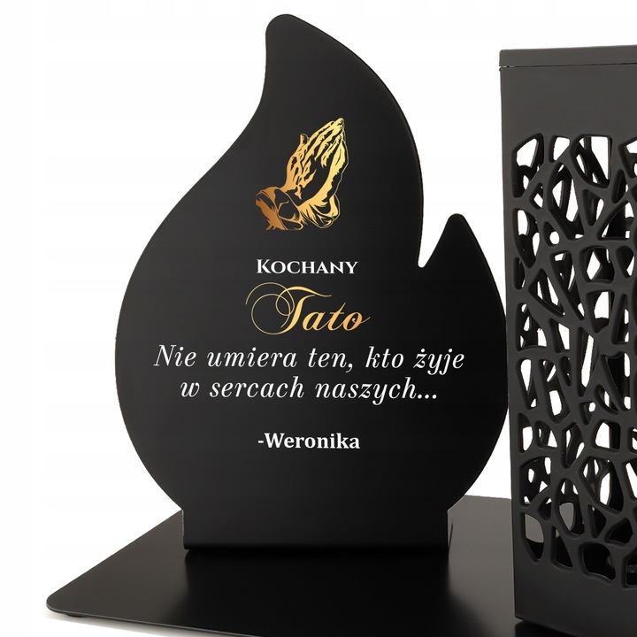 Znicz Solarny na Grób Mamy Taty Dekoracja z Dedykacją Wszystkich Świętych