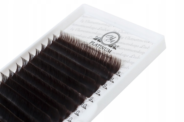 Rzęsy do przedłużania ciemnobrązowe 0,10 Skręt J 8-15mm PLATINUM