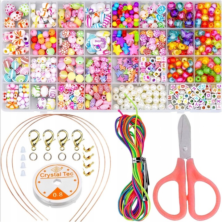 KORALIKI ZESTAW KORALIKÓW DO ROBIENIA BRANSOLETEK