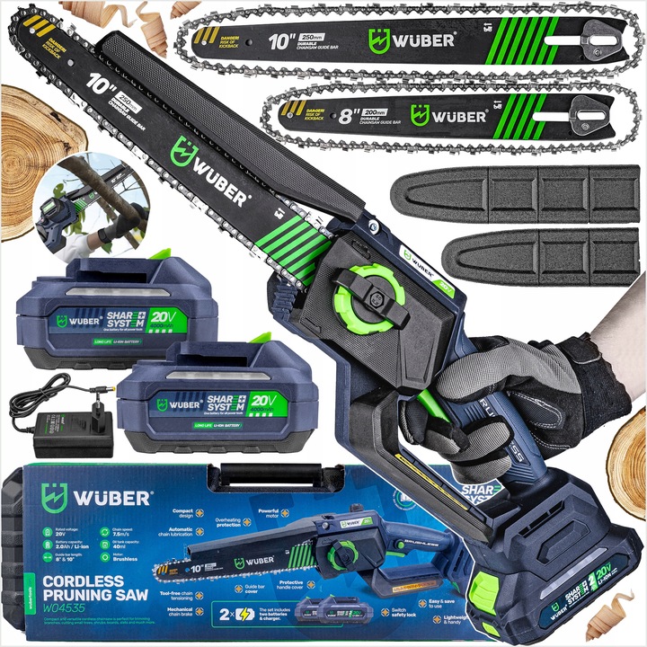 MINI PILARKA PIŁA ŁAŃCUCHOWA AKUMULATOROWA DO GAŁĘZI 2xAKU