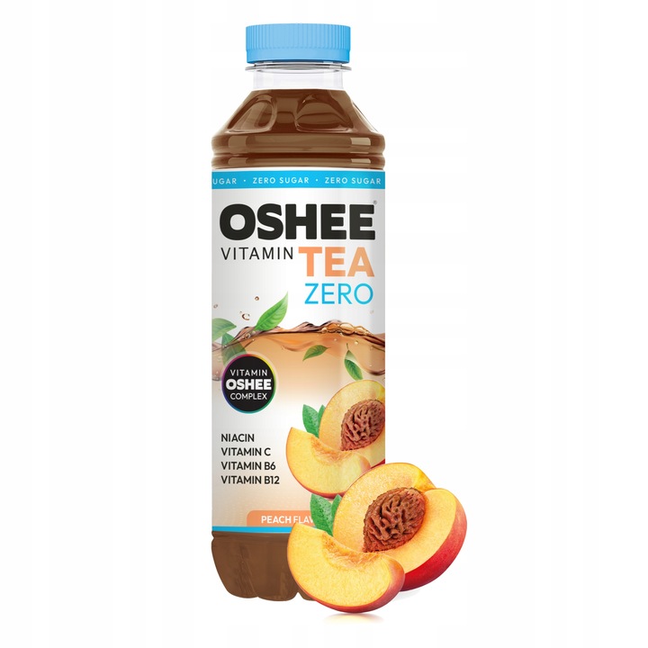 12x OSHEE ZERO Vitamin Tea brzoskwinia 555 ml