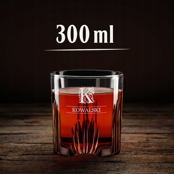 Karafka 6 Szklanek Zestaw do Whisky z Grawerem Prezent na Urodziny Imieniny