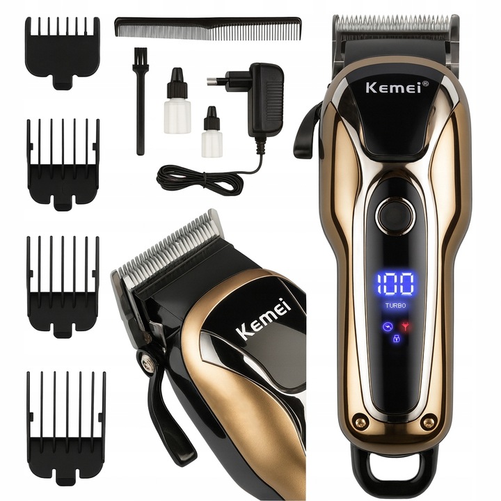 PROFESJONALNA MASZYNKA DO STRZYŻENIA WŁOSÓW BRODY BEZPRZEWODOWA