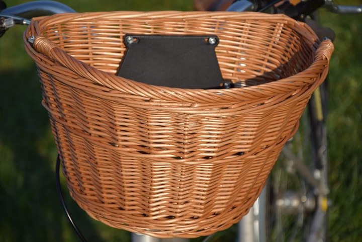 Kosz wiklinowy na rower koszyk ROWEROWY na click wiklina polski 3 kolory