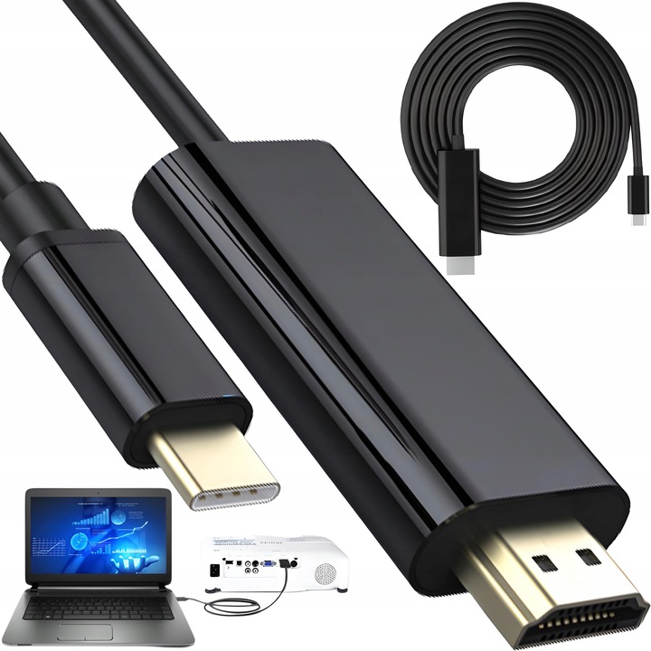 KABEL USB-C 3.1 TYP C DO HDMI 4K ADAPTER MHL 200CM