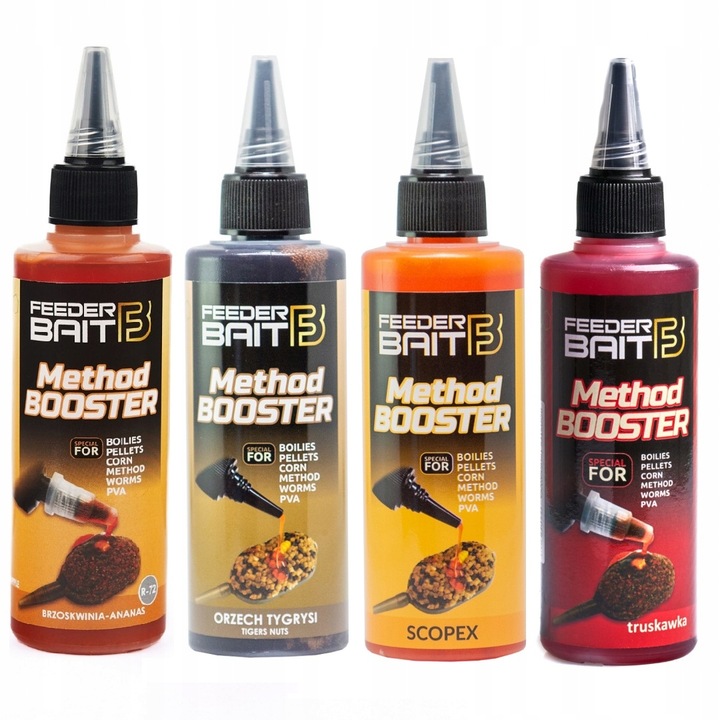 FEEDER BAIT METHOD BOOSTER ZESTAW 4 SMAKI SŁODKIE