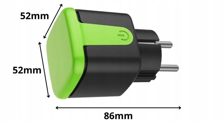 Gniazdko zewnętrzne WIFI 16A IP44 TUYA POMIAR