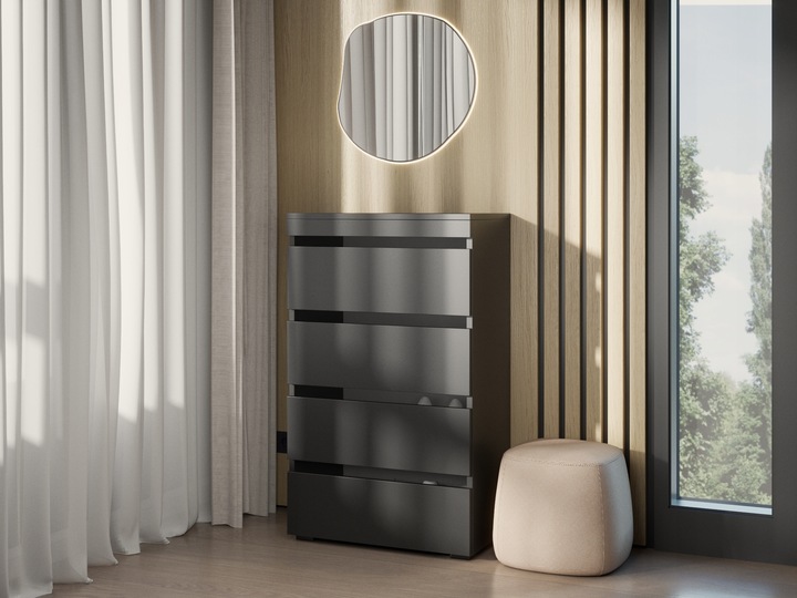 Szafka na buty FIGARO czarna 60cm regał obuwie garderoba schowek na