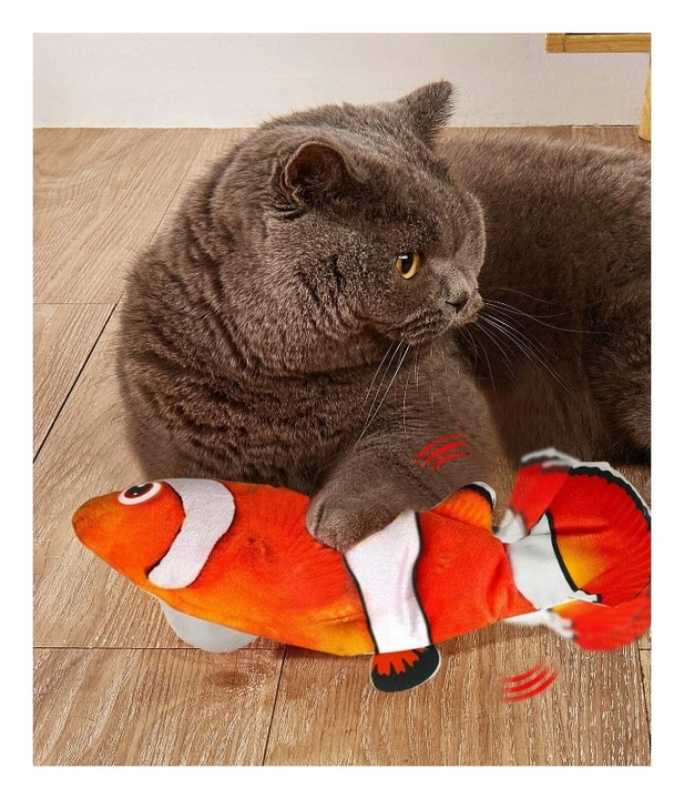 Elektryczna RYBA interaktywna Zabawka dla kota15