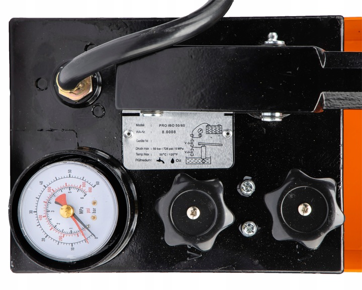 POMPA RĘCZNA DO PRÓB CIŚNIENIA CIŚNIENIOWYCH INSTALACJI TŁOKOWA PR-50