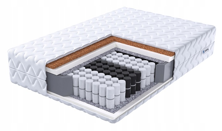 Materac 140x200 kieszeniowy 7 stref pocket HOUSE kokos H3/H4 HEISBERG