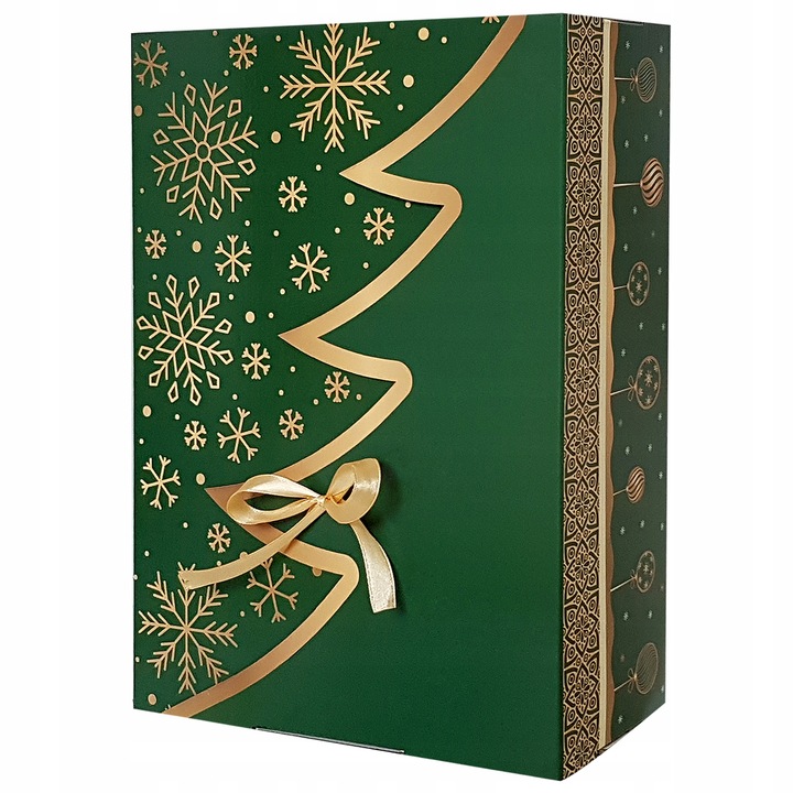 35x25x10 CM PUDEŁKO PREZENTOWE REKLAMOWE ŚWIĄTECZNE CHOINKA GRATIS 1605 D